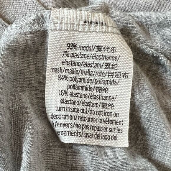 PINK Tropical Graphic Mesh Top Modal Blend Light Casual Tank Top XS - Picture 8 of 8